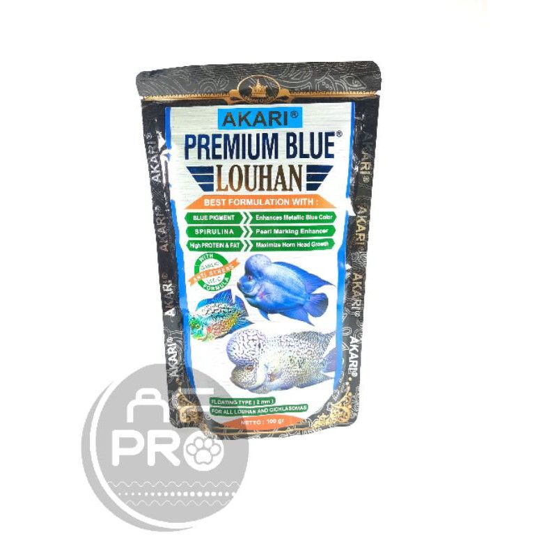 Makanan ikan AKARI AA PREMIUM BLUE LOUHAN 100GR