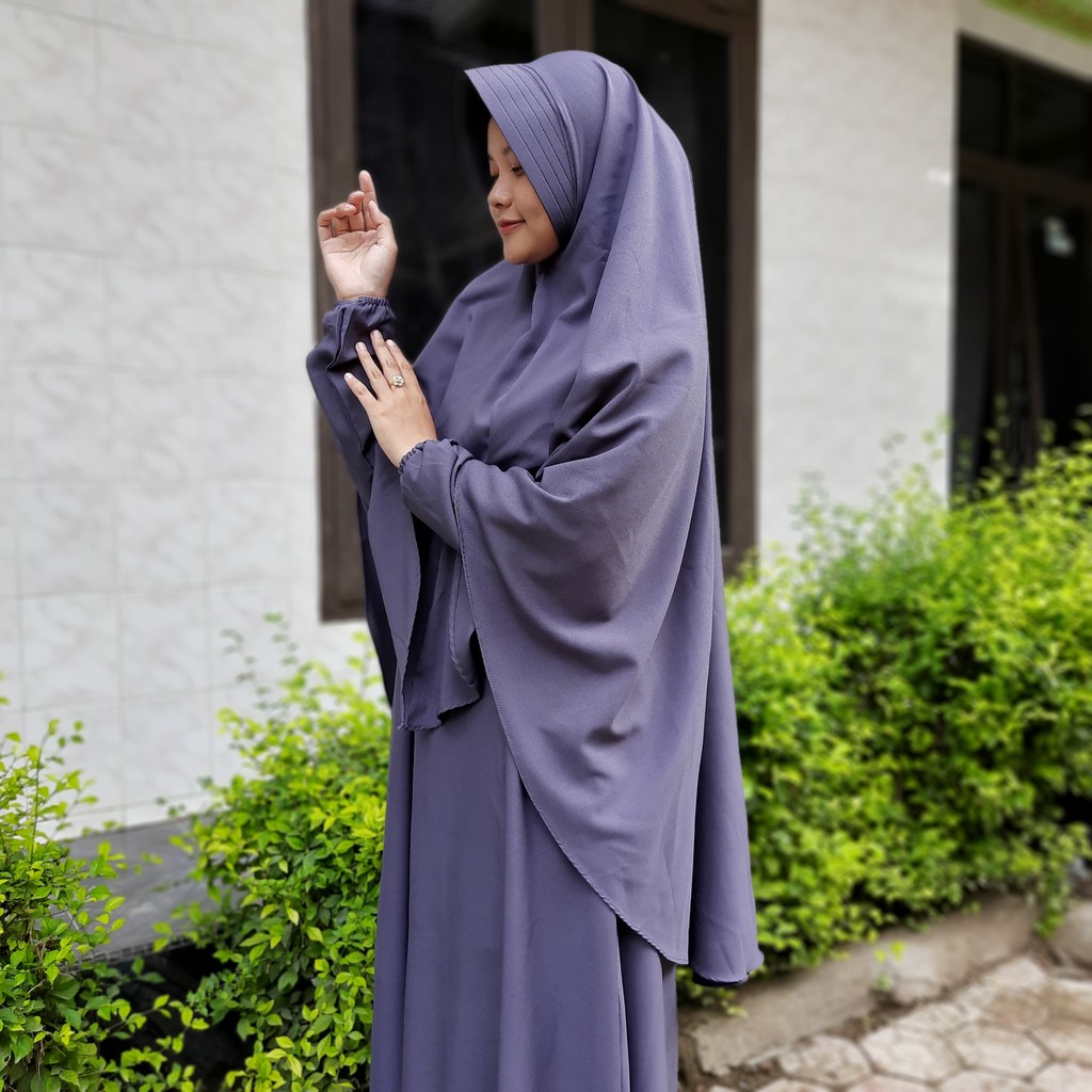 Syar'i Set Olivia Ity Crepe / Gamis Set Hijab Polos