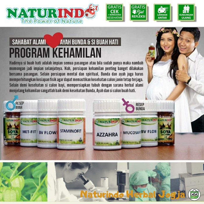 Paket Obat Herbal Program Kehamilan Naturindo (Resep Ayah)