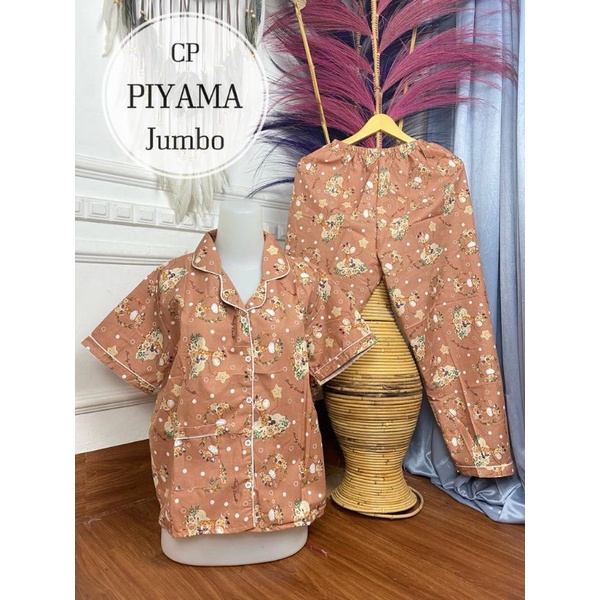 BAJU TIDUR CP PIYAMA 4L MOTIF BUNGA / PIYAMA MOTIF BUNGA / BAJU TIDUR BUNGA MURAH /PIYAMA CP MURAH-ZR #04