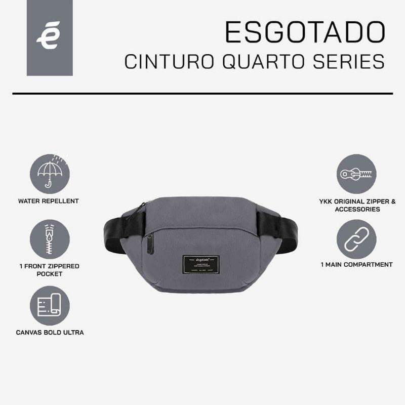 Tas Waistbag Esgotado Cinturo Quarto Grey Original Murah