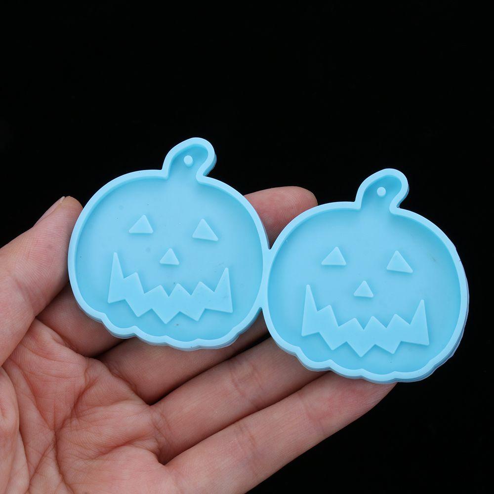 R-flower Earrings Silicone Mold Casting Snowflake Alat Membuat Perhiasan Cetakan Resin Halloween Labu