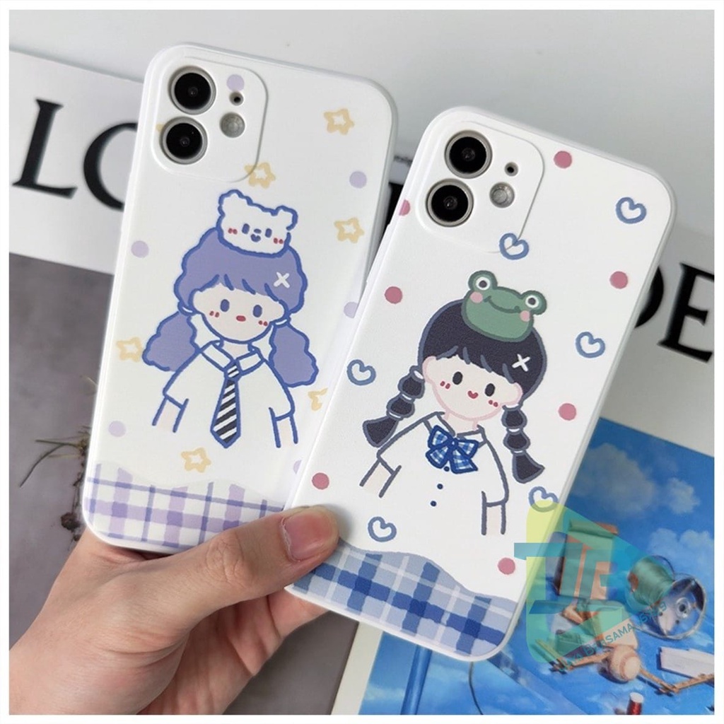 SOFTCASE MACARON PELINDUNG KAMERA CUSTOM CUTE GIRL OPPO VIVO SAMSUNG REALME XIAOMI IPHONE INFINIX FOR ALL TYPE JB5873