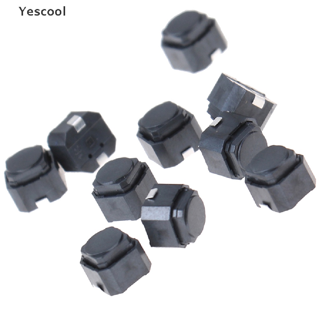 Yescool 10Pcs Tombol Saklar Sentuh Bahan Silikon Ukuran 6x6 X 5mm