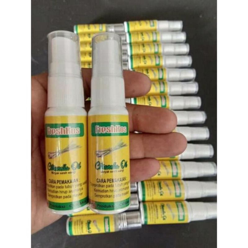 FRESHKOS Minyak sereh wangi asli 20ml obat herbal asam urat rematik nyeri otot dan pegal linu dll