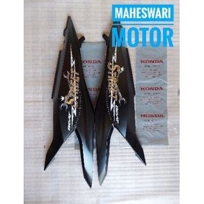 Cover Body Belakang Honda Beat Street 2020 Hitam Doff plus Striping.