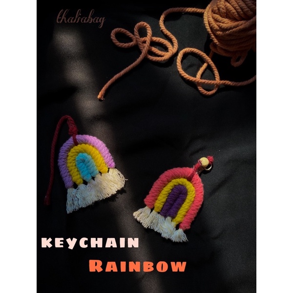 KEYCHAIN RAINBOW BY THALIABAG // GANTUNGAN KUNCI // STRAP BAG MACRAME // TALI TAS //