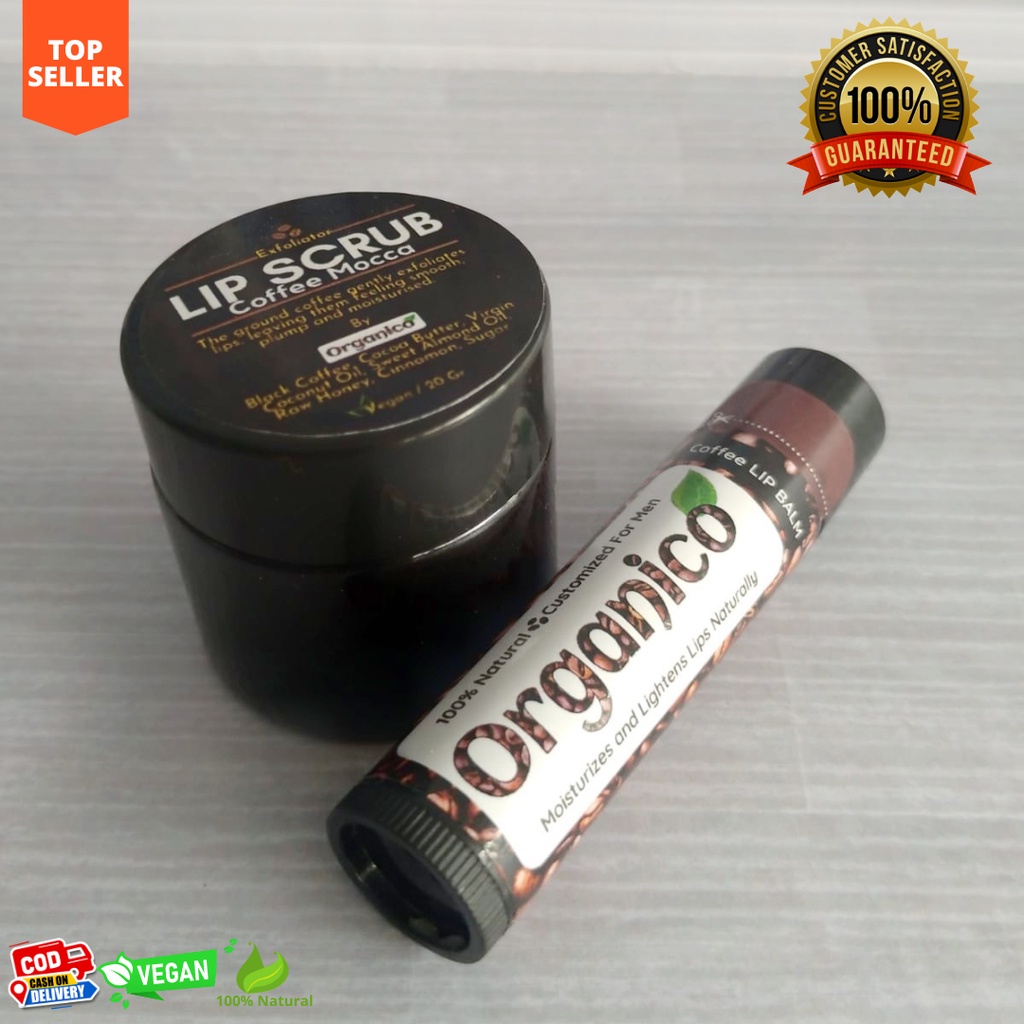 Lip Balm Organico dan Lip Scrub Coffee Mocca Paket Hemat