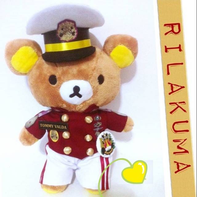 Boneka Wisuda Bear Rilakuma Akpol Polisi