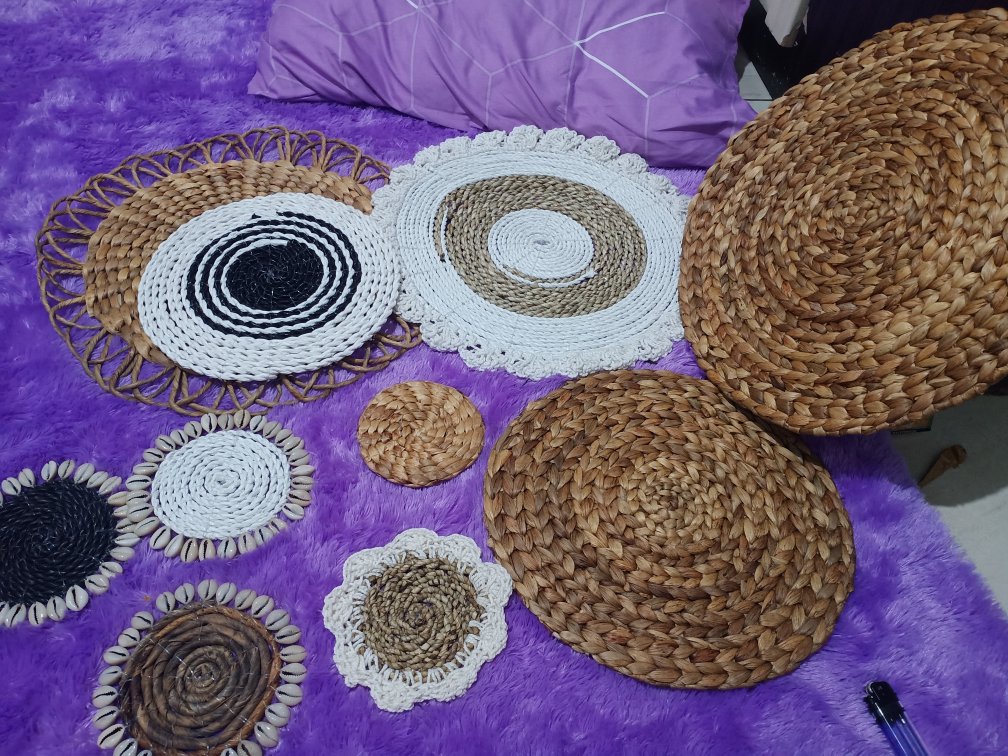 Bayar Di Tempat - Placemat Enceng Gondok / Tatakan Piring Enceng Gondok U 30cm Alas Piring