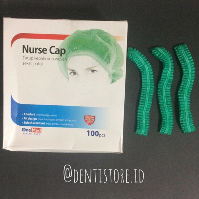 Penutup Kepala Rambut Head Surgical Shower Nurse Cap Sekali Pakai Disposable Medis - Dentistore.id