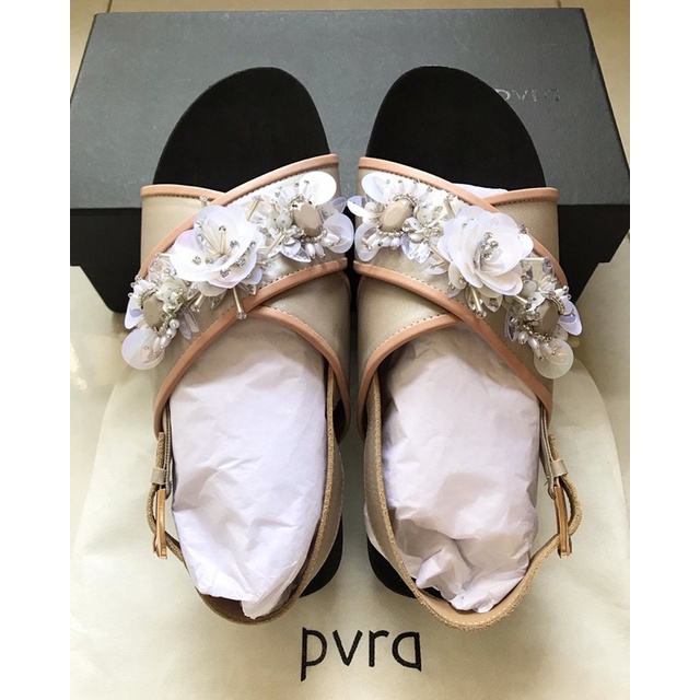 pvra cavvami silver nude size 39