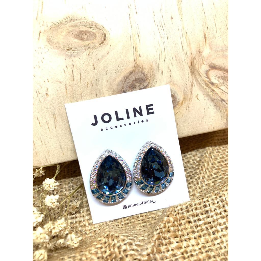 Anting Batu Crystal Biru / Crystal Blue Earing 3968