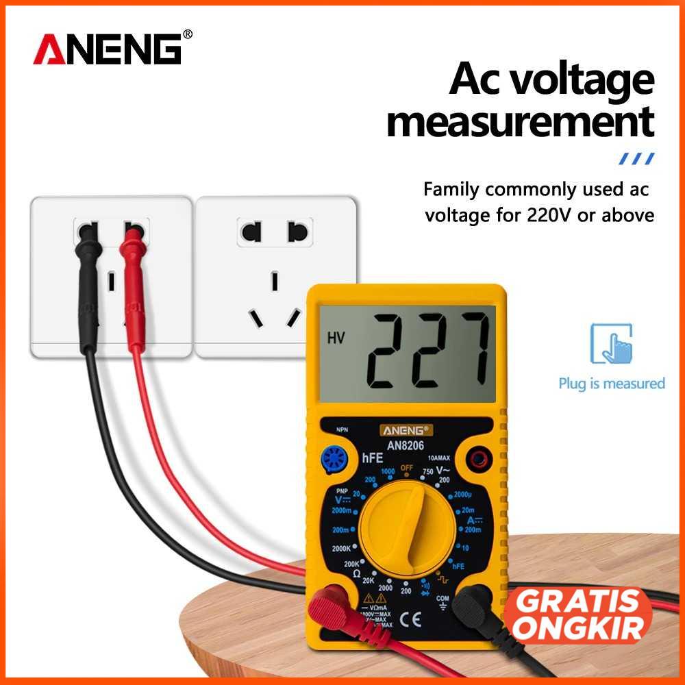 Multimeter Digital Voltage Tester Large Screen Display - AN8206