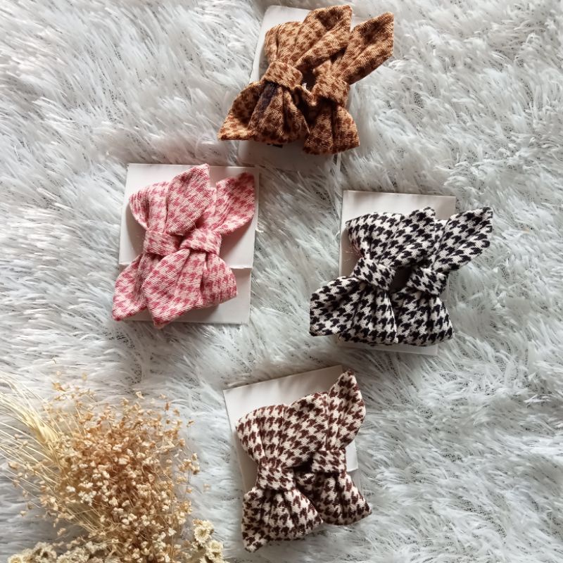 Jepitan Rambut Pita Hair Clip Mini Bow Pattern Jepit Bebek Pita