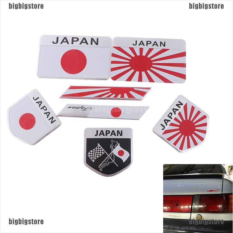 1Pc Stiker  Emblem Logo Bendera Jepang  Bahan Alloy untuk 