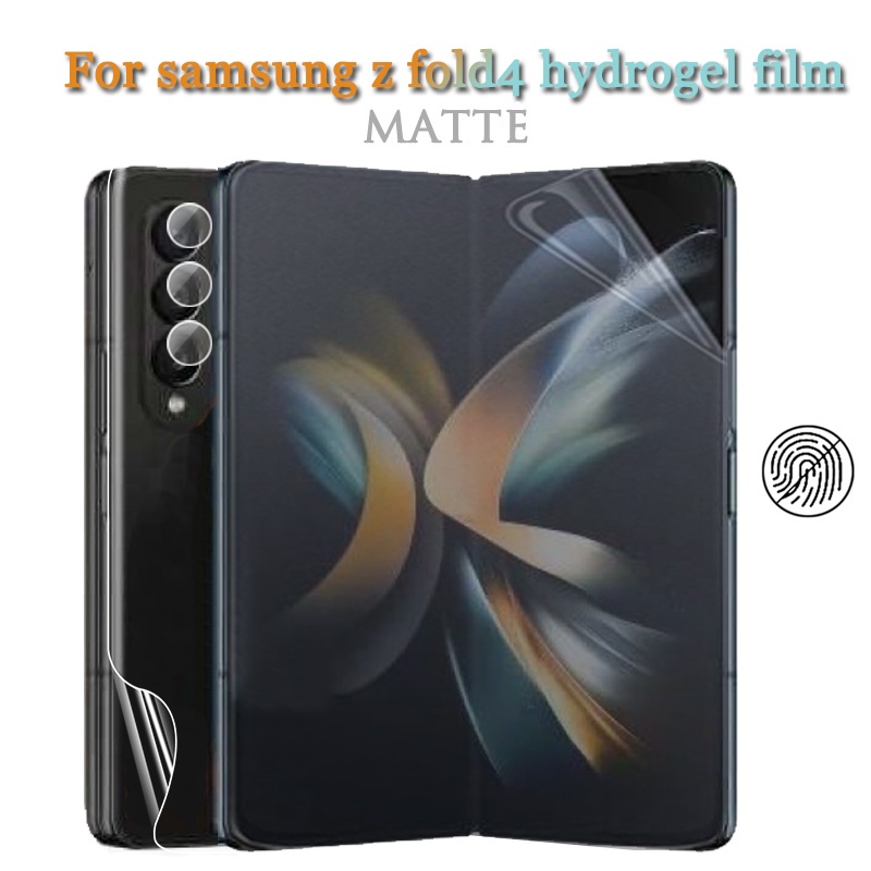 Pelindung Layar Samsung Galaxy Z Fold 4 paket 4 in 1 bahan hydrogel Versi Bening dan Matte (Premium)