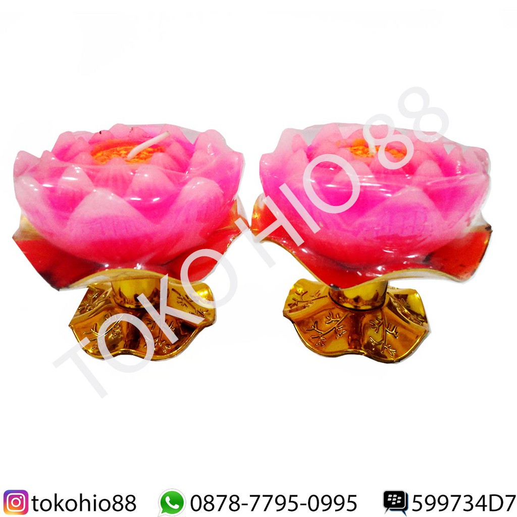 Lilin Teratai Diameter 5cm ( Kecil) Sepasang