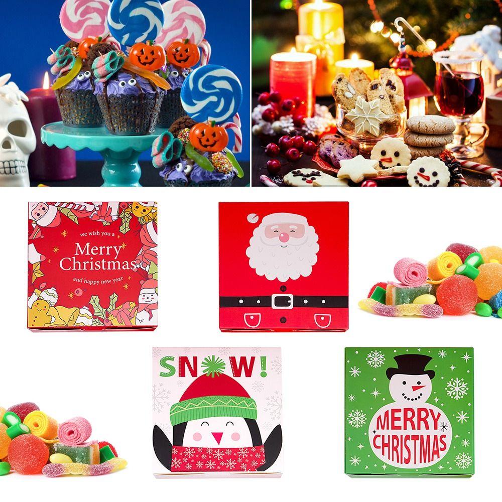 R-flower Christmas Gift Box Hadiah Kado Packaging Cookie Box Rusa Merry Christmas