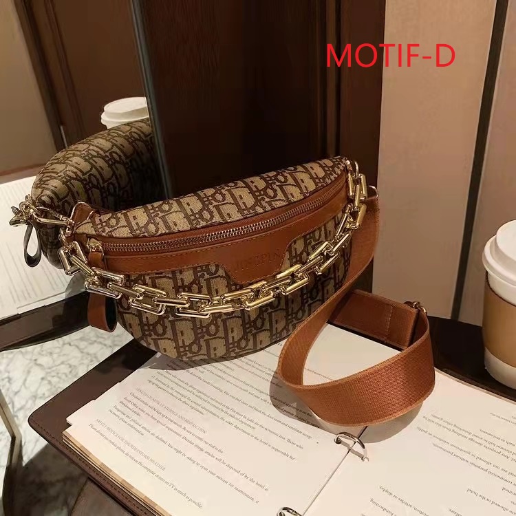 BJ65180 - BEIGE/BROWN/GK/MOTIF D - TAS WANITA FASHION IMPORT MODIS ELEGAN TERMURAH TERLARIS TERBARU BAGSTORE JAKARTA TAS BATAM ZC5180