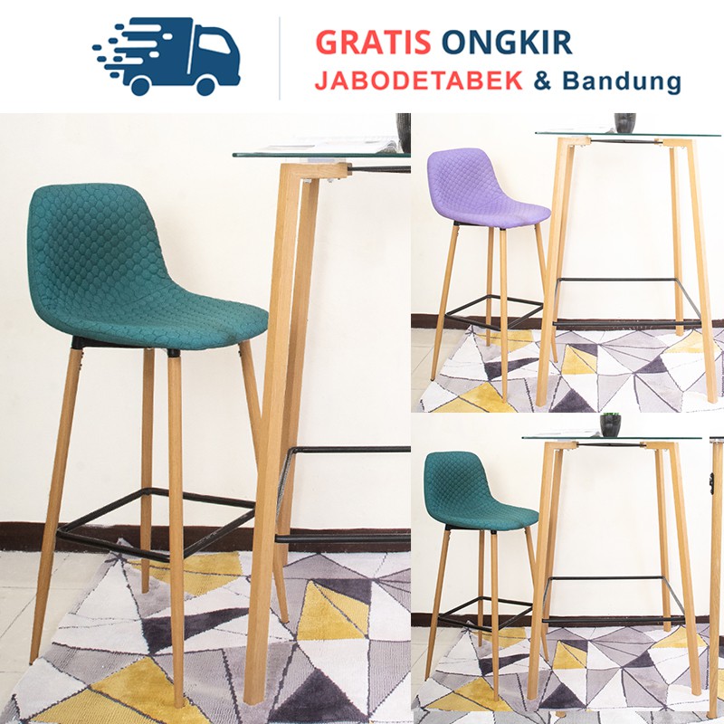 iCreate Catrina (Rangka Besi)  Kursi Bar Mini  Bar Chair - Kursi Makan Kursi cafe-Kursi Bar santai