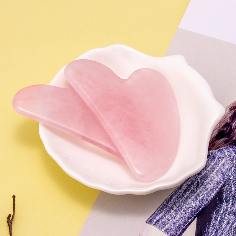 Gua Sha - Guasha Jade Roller - Gua Sha Original - Rose Quartz
