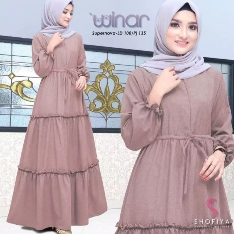 Ns FC Najibah Gamis Syar'i asdf  /ALFAZZA-WINAR DRESS-GAMISSYARI-SUPERNOVA-BUSUI -XXL JUMBO PREMIUM