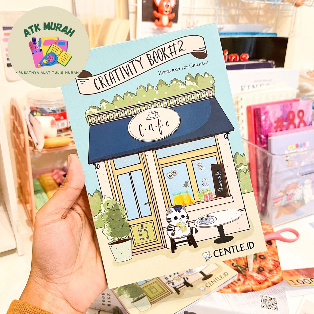 

Buku Centle papercraft + Sticker anti air creativity book activity buku aktivitas anak memotong kertas origami