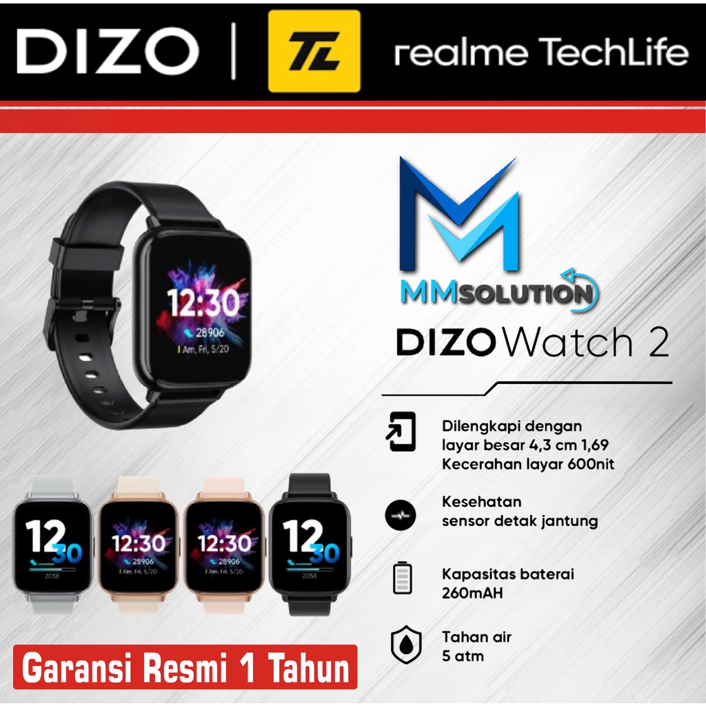 DIZO by realme techlife NEW DIZO Watch 2 Smartwatch Android iOS