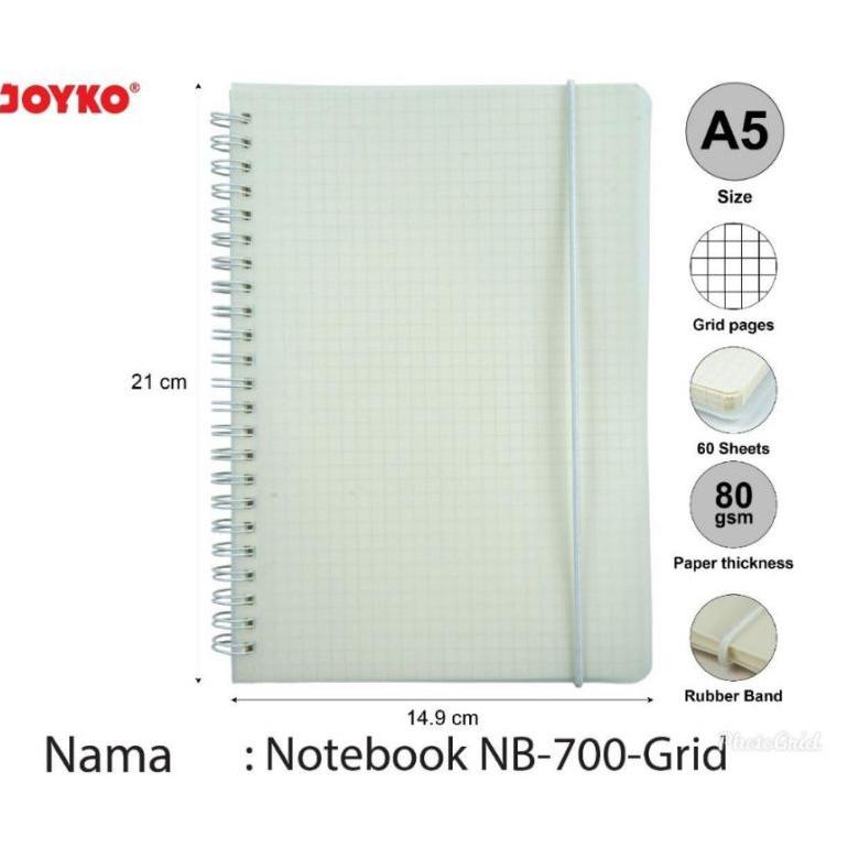 

((BISA COD)) Joyko Notebook A5 Spiral transparan NB-700 ruled dotted grid plain