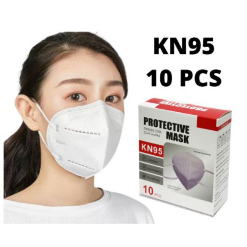 KN95 MASKER KN95 EARLOOP ISI 10 PCS box putih