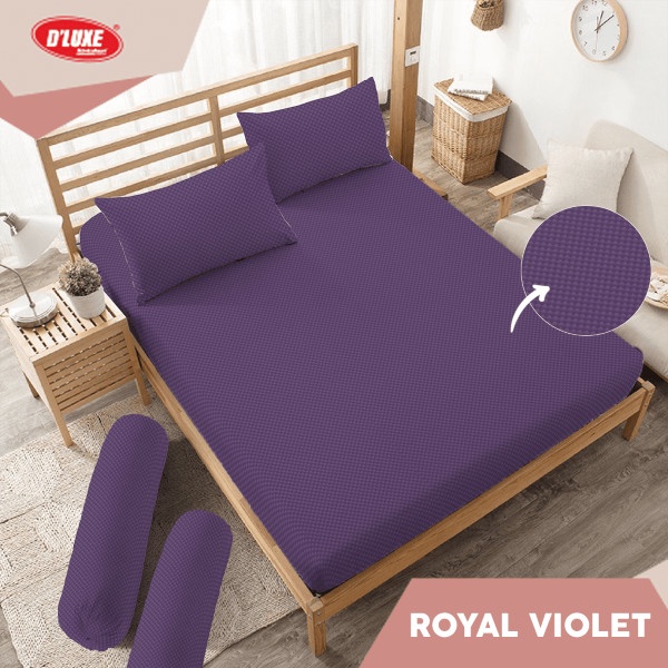 Sprei & Bedcover Premium Sprei Embossed Royal Violet Kintakun D'Luxe Microtex Ungu T20 - 160 X 200
