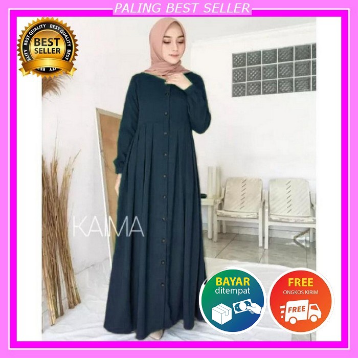 Baju Gamis Brukat Wanita Remaja Polos Versi Terbaru 2022 Model Kekinian Mewah Edisi Pesta Lebaran Ba