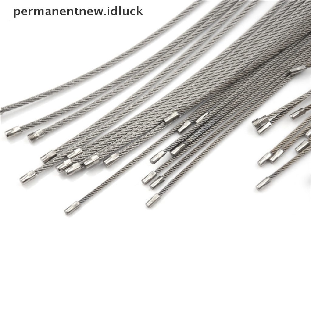 10 Pcs Gantungan Kunci Kabel Kawat Bahan Stainless Steel Ukuran 10 / 15 / 20cm Untuk Hiking