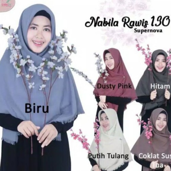 Rx Fashion Jilbab Segi Empat Rawis supernova bahan supernova