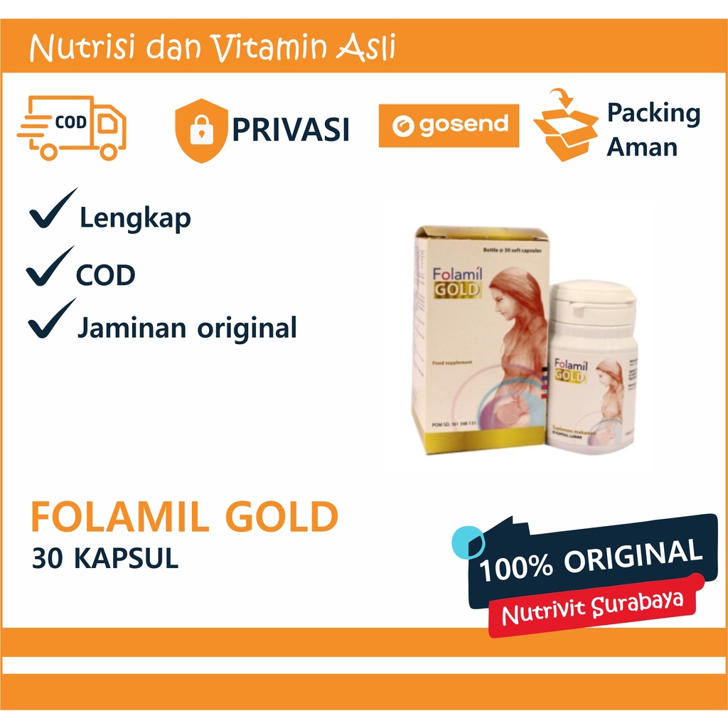 FOLAMIL GOLD 30 KAPSUL SUPLEMEN IBU HAMIL