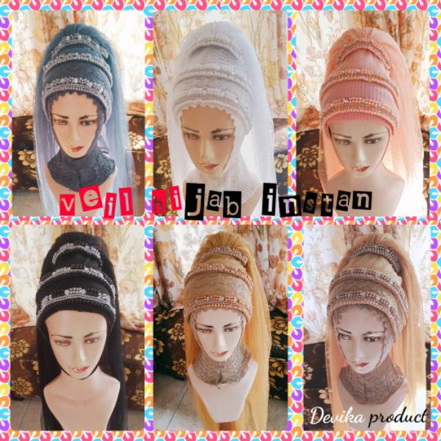 Hijab instan VEIL 3SUSUN * gratis 1head pic cantik * pembelian 3pcs hijab