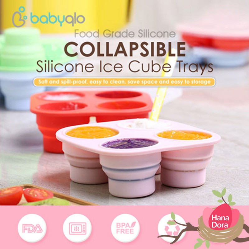 Babyqlo Collapsible Silicone Cube Trays FC8009 - Wadah Penyimpan MPASI