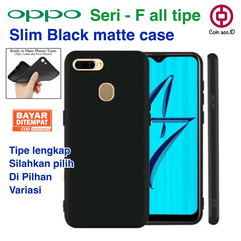 black matte case OPPO SERI F all tipe PRESISI