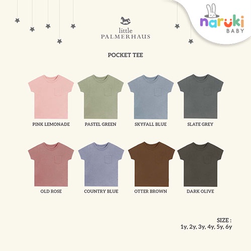 Little Palmerhaus Pocket Tee 3.0 Kids 1-6 Tahun Kaos Oblong Anak-anak