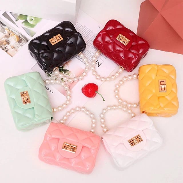 Tas Jelly Bag Glossy Tas Selempang Wanita Mini Rubber Korea MALL SHOPPING