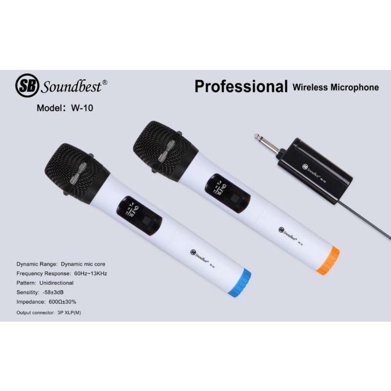 mictophone mic wirelles tanpa kabel soundbest w10-soundbest w 10