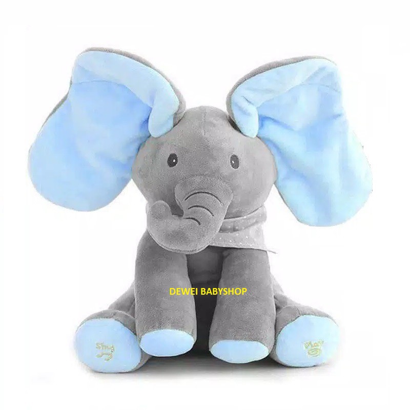 Boneka Gajah Mainan Edukasi Musik Anak Bayi ( Elephant Doll Baby Toy )