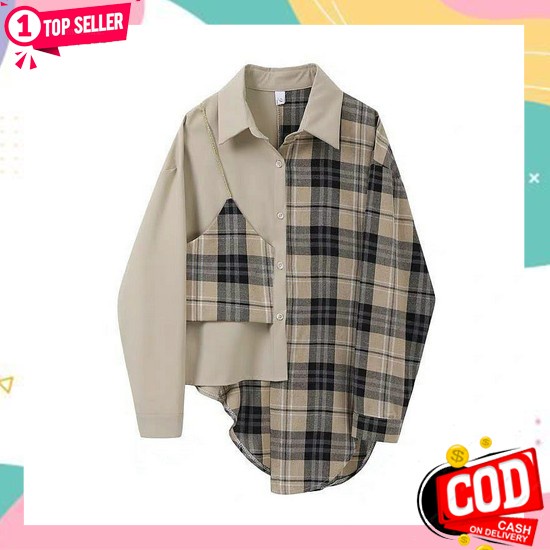 Kemeja Kuliah Kantor Wanita Sale Kemeja Import Bangkok Kemeja Bur Pz891 Nosh - Hitam, Xl Gfs Evolet 