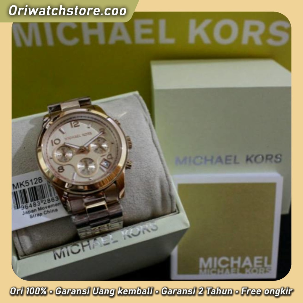 TERLARIS MICHAEL KORS ORIGINAL GARANSI JAM TANGAN WANITA MK 5128