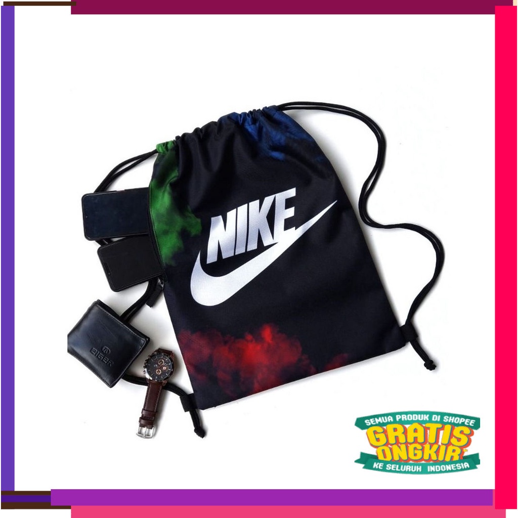 Polos anak Dewasa Remaja Kekinian polos korean kpop / w String Bag Nike Tas Sepatu Pria Gymsack Futs