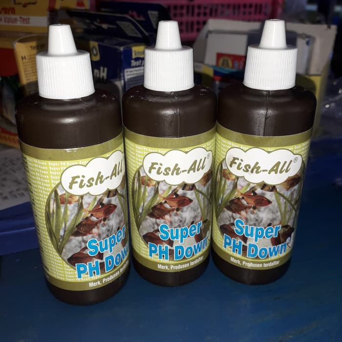 Fish All Super PH Down -  penurun ph air aquarium kolam 100 ml