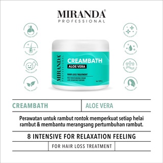 MIRANDA Professional Creambath / Masker Rambut Hairmask - Anti Dandruff , Rambut Rontok &amp; Rusak