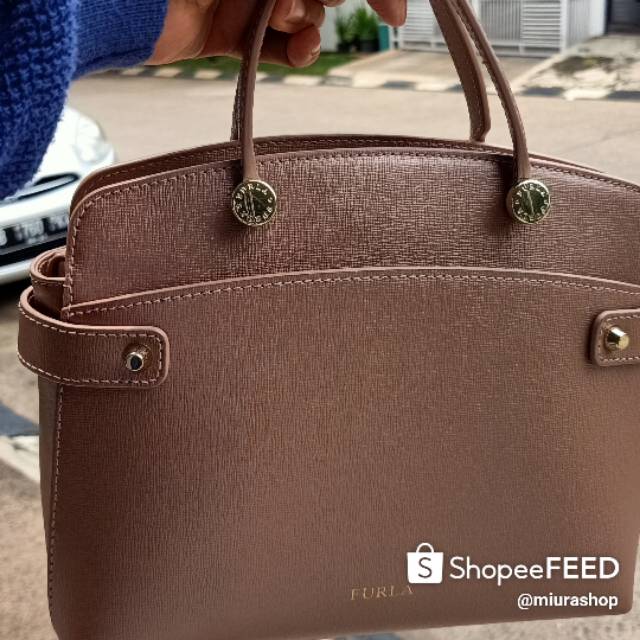 Preloved furla agatha small moonstone