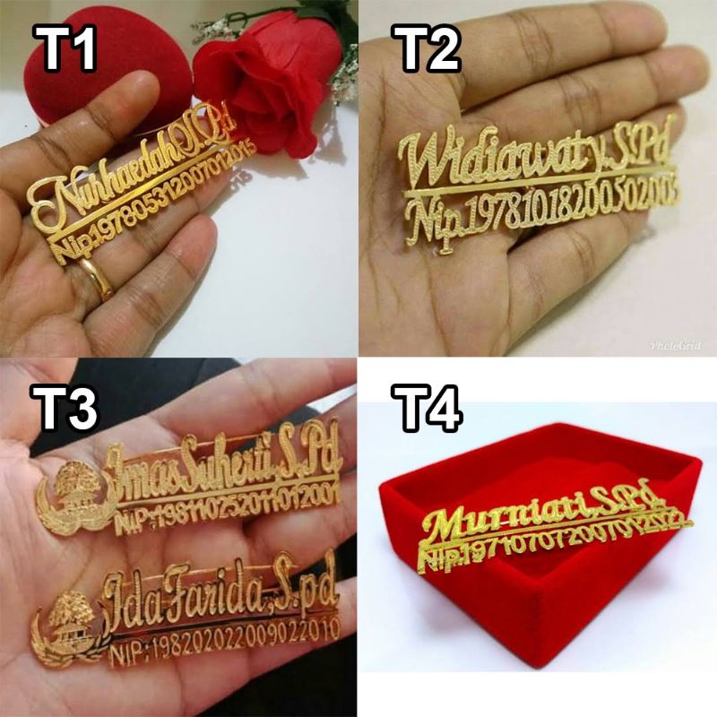 (BELI 1 FRE 1 CINCIN) Bros NIP Ukir Nama Lapis Emas 24K Premium Quality